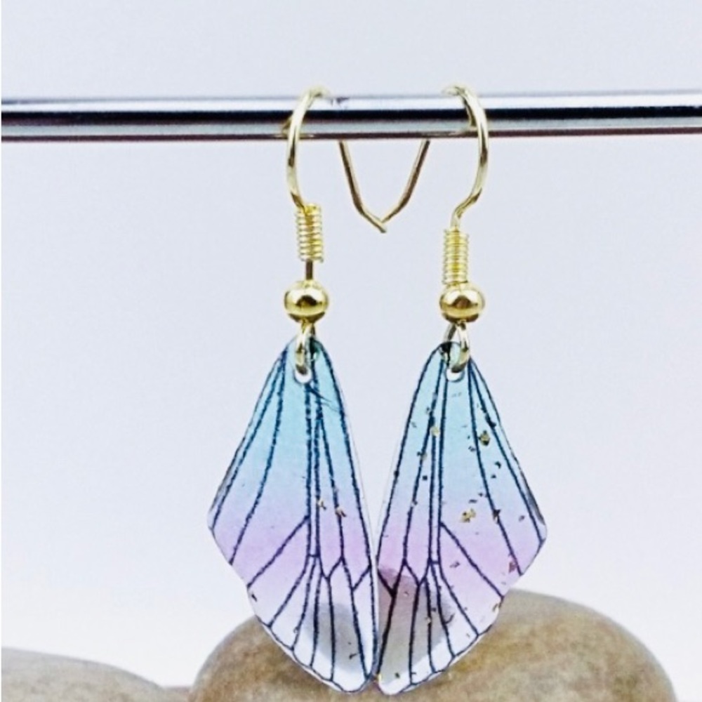 Butterfly Wing Charm Earrings